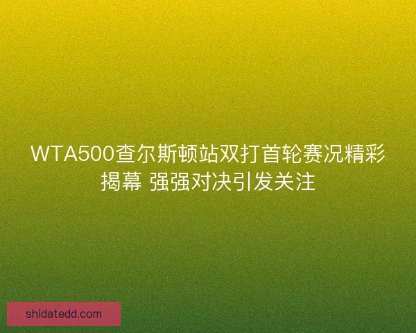WTA500查尔斯顿站双打首轮赛况精彩揭幕 强强对决引发关注